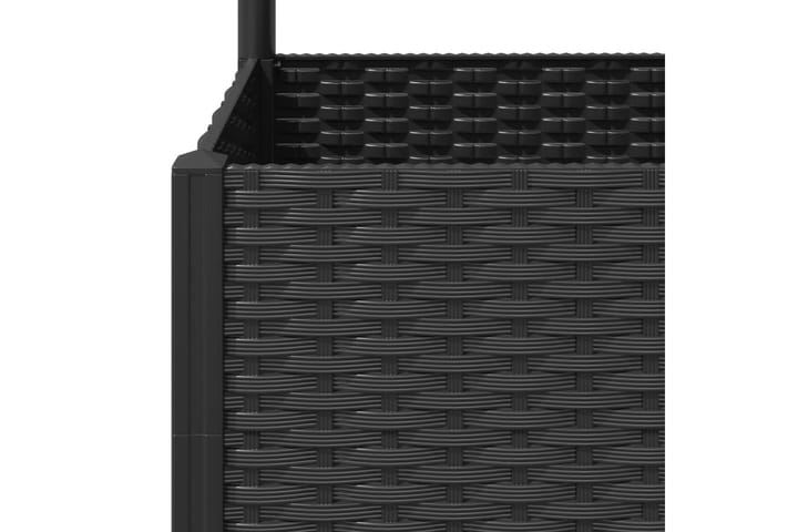 Kukkalaatikko säleiköllä musta 80x40x136 cm PP - Musta - Ruukut ulkokäyttöön - Kukkalaatikko