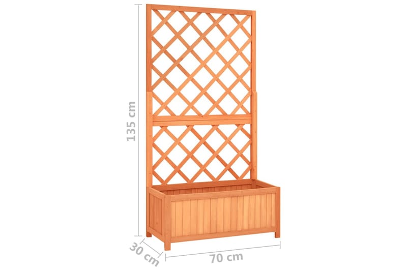 Kukkalaatikko säleiköllä ruskea 70x30x135 cm täysi kuusi - Puutarhakalusteet - Tarvikkeet ulos - Muut puutarhatarvikkeet - Ruukut ulkokäyttöön