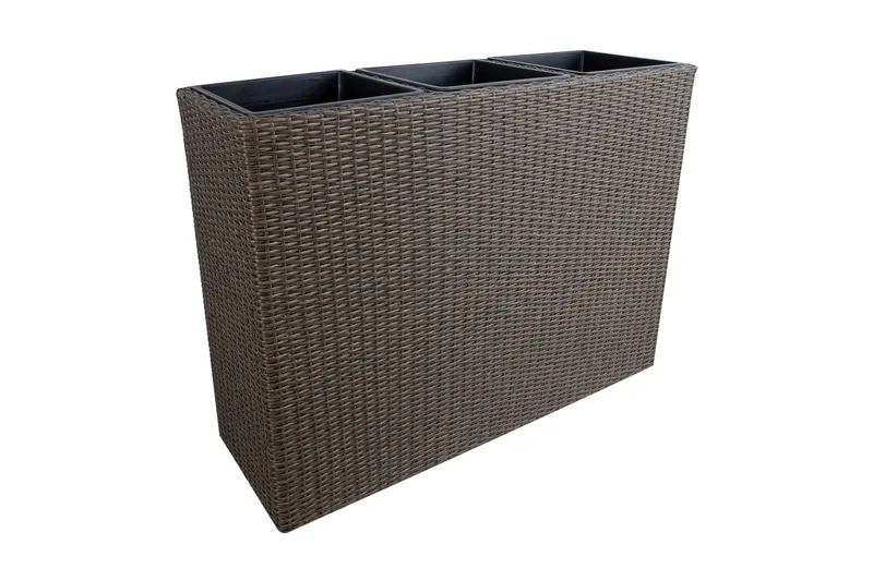 Kukkalaatikko Wicker 110x39xH88 cm Tummanruskea, undefined