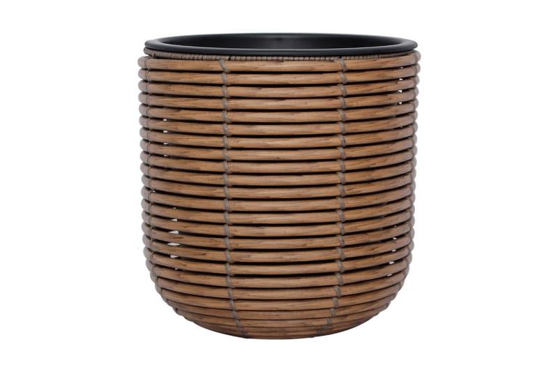 Kukkaruukku Wicker D27xH28 cm Ruskea - Puutarhakalusteet - Tarvikkeet ulos - Muut puutarhatarvikkeet - Ruukut ulkokäyttöön