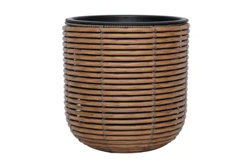 Kukkaruukku Wicker D27xH28 cm Ruskea - Puutarhakalusteet - Tarvikkeet ulos - Muut puutarhatarvikkeet - Ruukut ulkokäyttöön