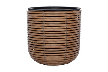 Kukkaruukku Wicker D27xH28 cm Ruskea - Puutarhakalusteet - Tarvikkeet ulos - Muut puutarhatarvikkeet - Ruukut ulkokäyttöön