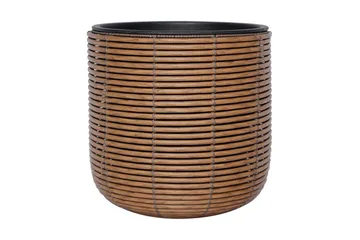 Kukkaruukku Wicker D35xH36 cm Ruskea - Puutarhakalusteet - Tarvikkeet ulos - Muut puutarhatarvikkeet - Ruukut ulkokäyttöön