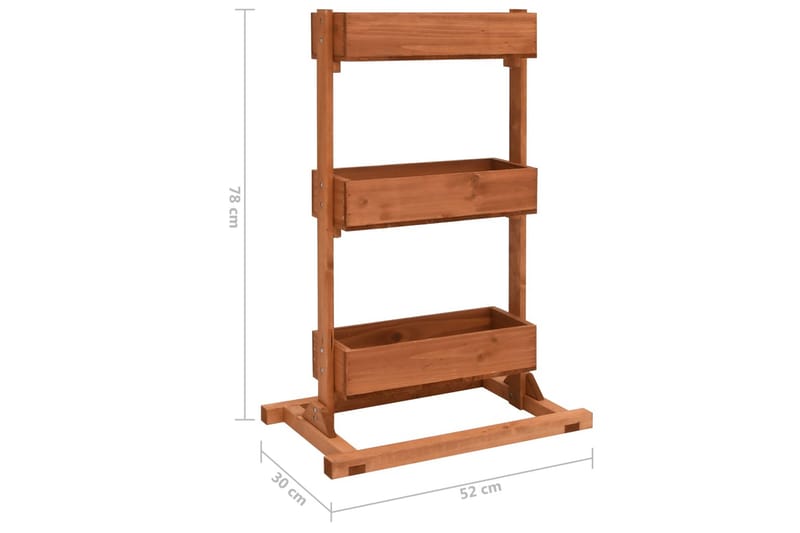 Kukkateline 52x30x78 cm kuusi - Ruskea - Puutarhakalusteet - Tarvikkeet ulos - Muut puutarhatarvikkeet - Ruukut ulkokäyttöön