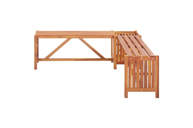 Kulmapenkki kukkalaatikolla 117x117x40 cm täysi akaasiapuu - Ruskea - Puutarhakalusteet - Tarvikkeet ulos - Muut puutarhatarvikkeet - Ruukut ulkokäyttöön