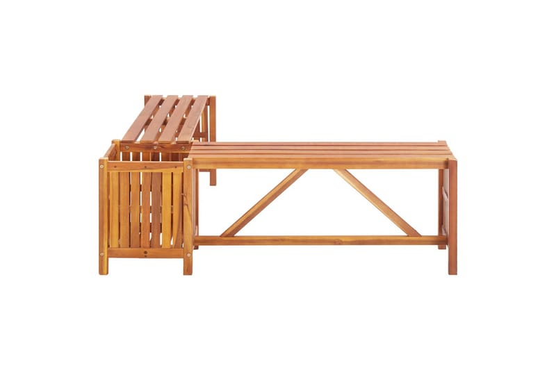 Kulmapenkki kukkalaatikolla 117x117x40 cm täysi akaasiapuu - Ruskea - Puutarhakalusteet - Tarvikkeet ulos - Muut puutarhatarvikkeet - Ruukut ulkokäyttöön