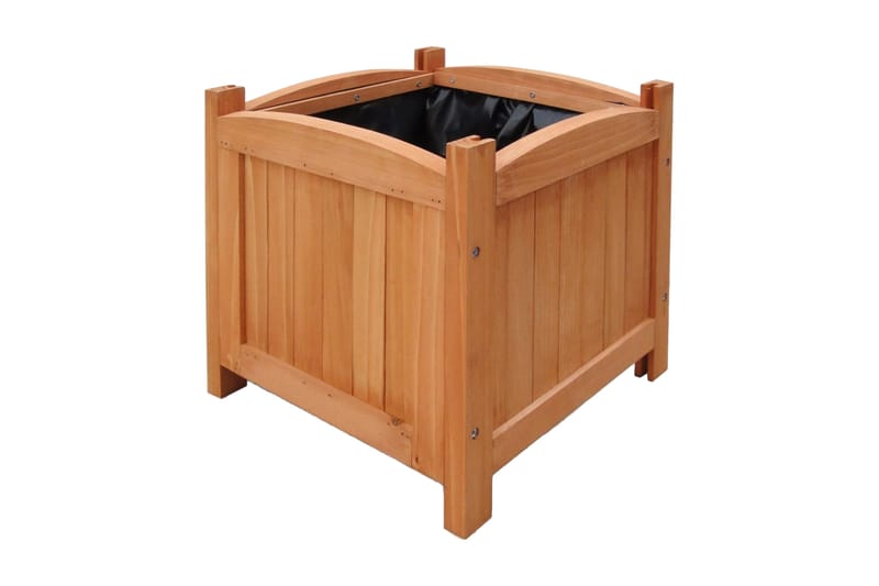 Puinen korotettu kukkalaatikko 30 x 30 x 30 cm 2 sarja - Ruskea - Puutarhakalusteet - Tarvikkeet ulos - Muut puutarhatarvikkeet - Ruukut ulkokäyttöön