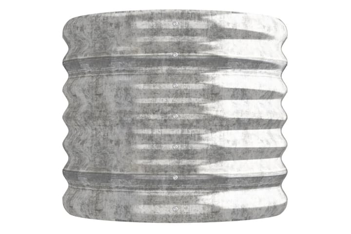 Puutarhakukkalaatikko jauhemaalattu teräs 114x40x36 cm hopea - Hopea - Ruukut ulkokäyttöön - Kukkalaatikko