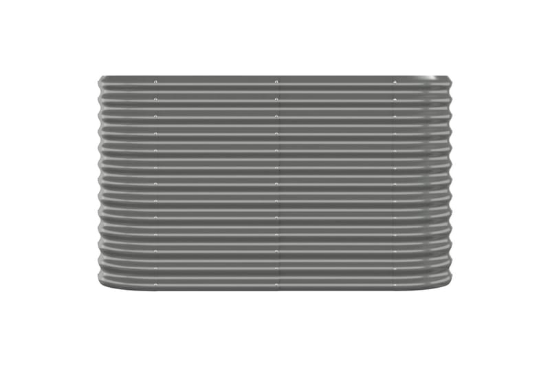 Puutarhakukkalaatikko jauhemaalattu teräs 114x40x68 cm harma - Harmaa - Puutarhakalusteet - Tarvikkeet ulos - Muut puutarhatarvikkeet - Ruukut ulkokäyttöön