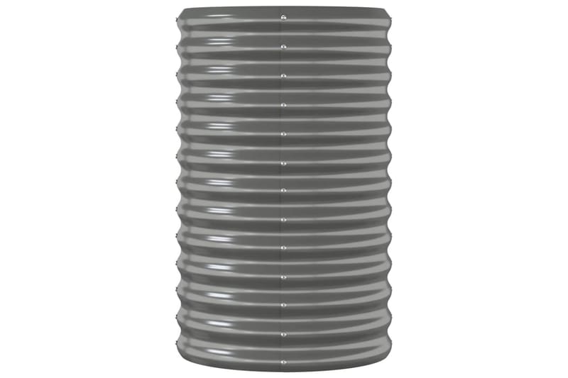 Puutarhakukkalaatikko jauhemaalattu teräs 114x40x68 cm harma - Harmaa - Puutarhakalusteet - Tarvikkeet ulos - Muut puutarhatarvikkeet - Ruukut ulkokäyttöön