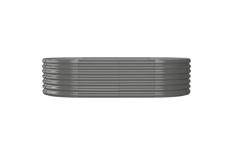 Puutarhakukkalaatikko jauhemaalattu teräs 152x80x36 cm harma - Harmaa - Puutarhakalusteet - Tarvikkeet ulos - Muut puutarhatarvikkeet - Ruukut ulkokäyttöön
