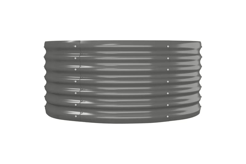 Puutarhakukkalaatikko jauhemaalattu teräs 152x80x36 cm harma - Harmaa - Puutarhakalusteet - Tarvikkeet ulos - Muut puutarhatarvikkeet - Ruukut ulkokäyttöön