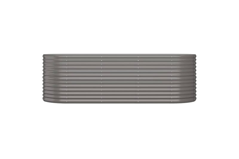 Puutarhakukkalaatikko jauhemaalattu teräs 224x80x68 cm harma - Harmaa - Puutarhakalusteet - Tarvikkeet ulos - Muut puutarhatarvikkeet - Ruukut ulkokäyttöön