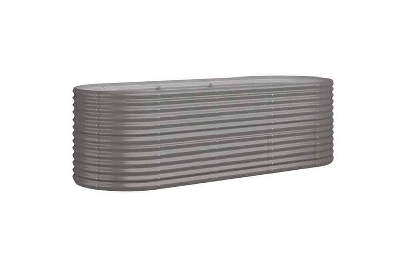 Puutarhakukkalaatikko jauhemaalattu teräs 224x80x68 cm harma - Harmaa - Puutarhakalusteet - Tarvikkeet ulos - Muut puutarhatarvikkeet - Ruukut ulkokäyttöön