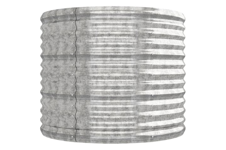 Puutarhakukkalaatikko jauhemaalattu teräs 224x80x68 cm hopea - Hopea - Ruukut ulkokäyttöön - Kukkalaatikko