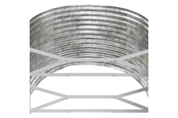 Puutarhakukkalaatikko jauhemaalattu teräs 249x100x68 cm hope - Hopea - Ruukut ulkokäyttöön - Kukkalaatikko