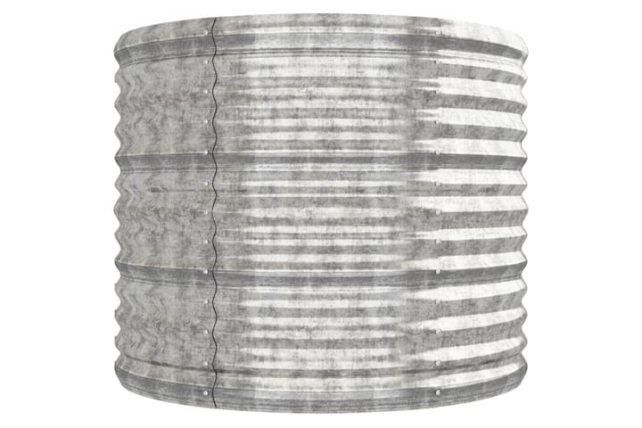 Puutarhakukkalaatikko jauhemaalattu teräs 296x80x68 cm hopea - Hopea - Ruukut ulkokäyttöön - Kukkalaatikko