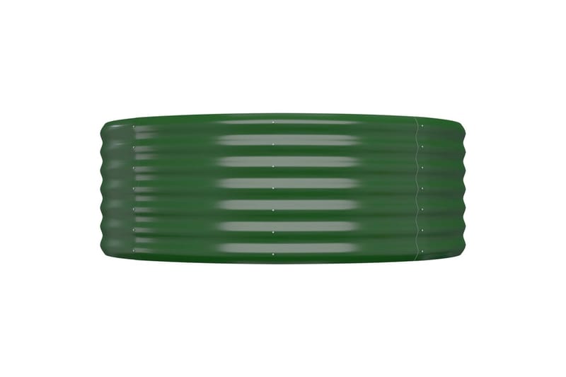 Puutarhakukkalaatikko jauhemaalattu teräs 322x100x36 cm vihr - Vihreä - Puutarhakalusteet - Tarvikkeet ulos - Muut puutarhatarvikkeet - Ruukut ulkokäyttöön