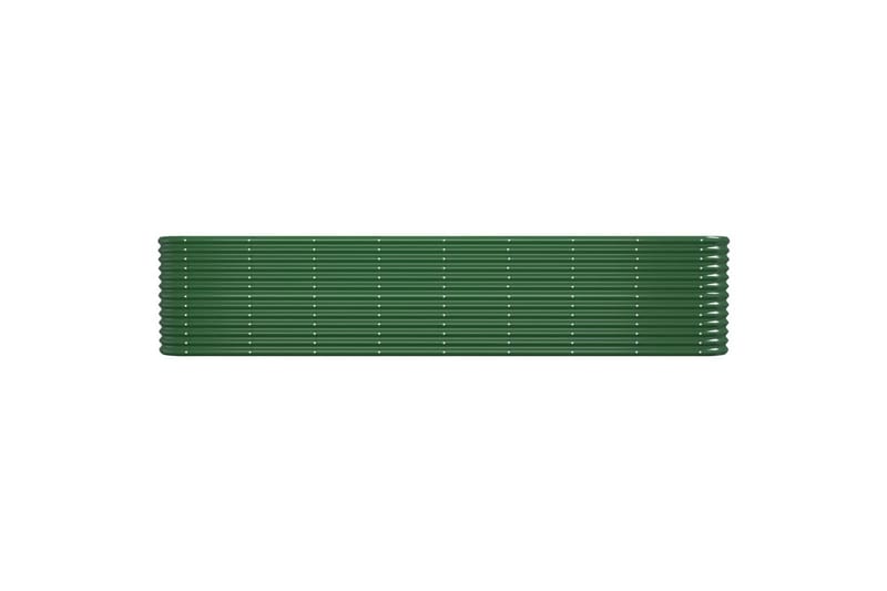 Puutarhakukkalaatikko jauhemaalattu teräs 332x40x68 cm vihre - Vihreä - Puutarhakalusteet - Tarvikkeet ulos - Muut puutarhatarvikkeet - Ruukut ulkokäyttöön