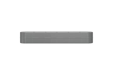 Puutarhakukkalaatikko jauhemaalattu teräs 440x80x68 cm harma - Harmaa - Puutarhakalusteet - Tarvikkeet ulos - Muut puutarhatarvikkeet - Ruukut ulkokäyttöön