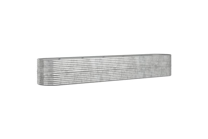 Puutarhakukkalaatikko jauhemaalattu teräs 440x80x68 cm hopea - Hopea - Puutarhakalusteet - Tarvikkeet ulos - Muut puutarhatarvikkeet - Ruukut ulkokäyttöön
