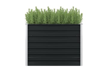 Puutarhalaatikko 100x100x77cm galvanoitu teräs antrasiitti - Antrasiitti - Puutarhakalusteet - Tarvikkeet ulos - Muut puutarhatarvikkeet - Ruukut ulkokäyttöön