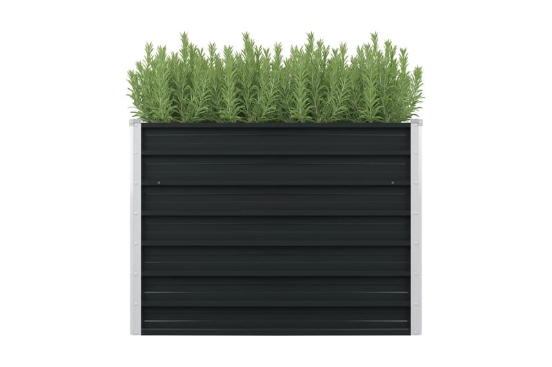 Puutarhalaatikko 100x100x77cm galvanoitu teräs antrasiitti - Antrasiitti - Puutarhakalusteet - Tarvikkeet ulos - Muut puutarhatarvikkeet - Ruukut ulkokäyttöön