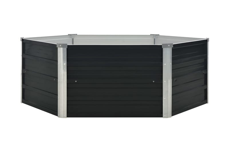 Puutarhalaatikko 129x129x45 cm galvanoitu teräs antrasiitti - Antrasiitti - Puutarhakalusteet - Tarvikkeet ulos - Muut puutarhatarvikkeet - Ruukut ulkokäyttöön