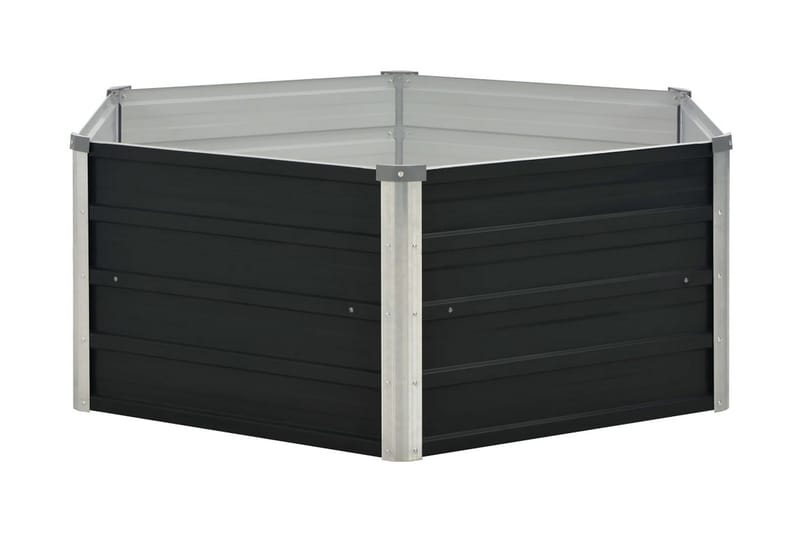 Puutarhalaatikko 129x129x45 cm galvanoitu teräs antrasiitti - Antrasiitti - Puutarhakalusteet - Tarvikkeet ulos - Muut puutarhatarvikkeet - Ruukut ulkokäyttöön