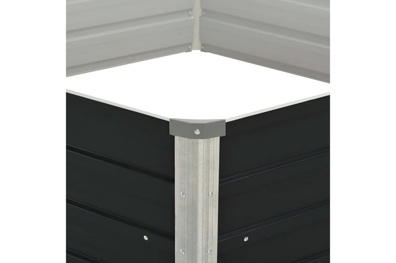 Puutarhalaatikko 129x129x45 cm galvanoitu teräs antrasiitti - Antrasiitti - Puutarhakalusteet - Tarvikkeet ulos - Muut puutarhatarvikkeet - Ruukut ulkokäyttöön