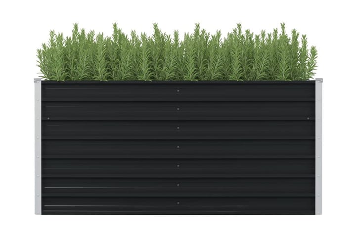 Puutarhalaatikko 160x80x77cm galvanoitu teräs antrasiitti - Antrasiitti - Ruukut ulkokäyttöön - Kukkalaatikko