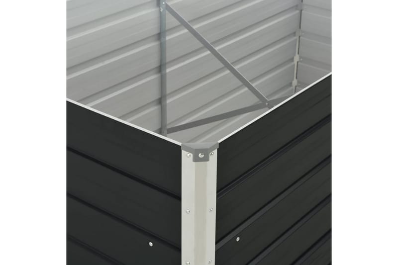 Puutarhalaatikko 160x80x77cm galvanoitu teräs antrasiitti - Antrasiitti - Puutarhakalusteet - Tarvikkeet ulos - Muut puutarhatarvikkeet - Ruukut ulkokäyttöön