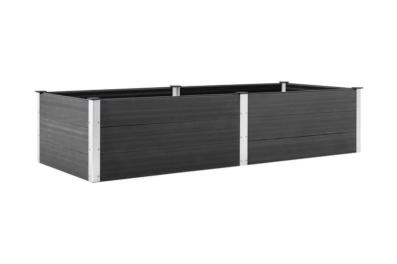 Puutarhan korotettu kukkalaatikko 250x100x54 cm WPC harmaa - Harmaa - Puutarhakalusteet - Tarvikkeet ulos - Muut puutarhatarvikkeet - Ruukut ulkokäyttöön