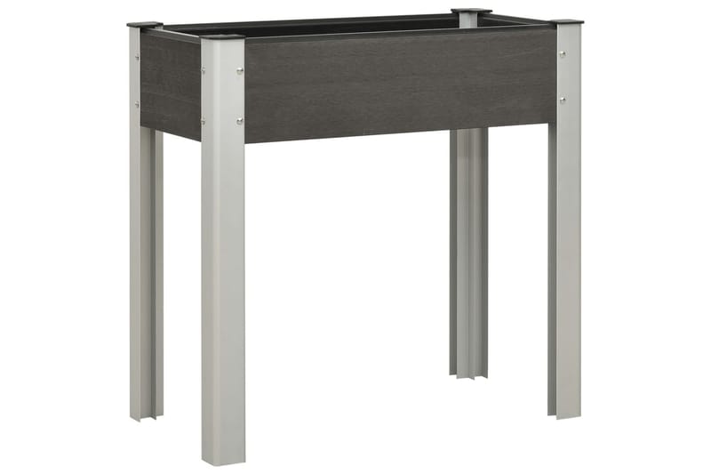 Puutarhan korotettu kukkalaatikko 75x40x75 cm WPC harmaa - Harmaa - Puutarhakalusteet - Tarvikkeet ulos - Muut puutarhatarvikkeet - Ruukut ulkokäyttöön
