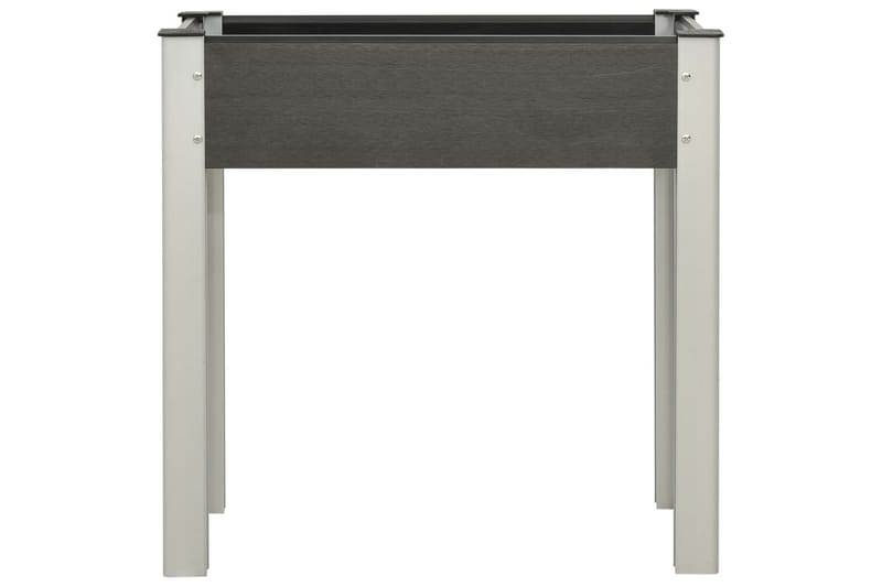 Puutarhan korotettu kukkalaatikko 75x40x75 cm WPC harmaa - Harmaa - Puutarhakalusteet - Tarvikkeet ulos - Muut puutarhatarvikkeet - Ruukut ulkokäyttöön