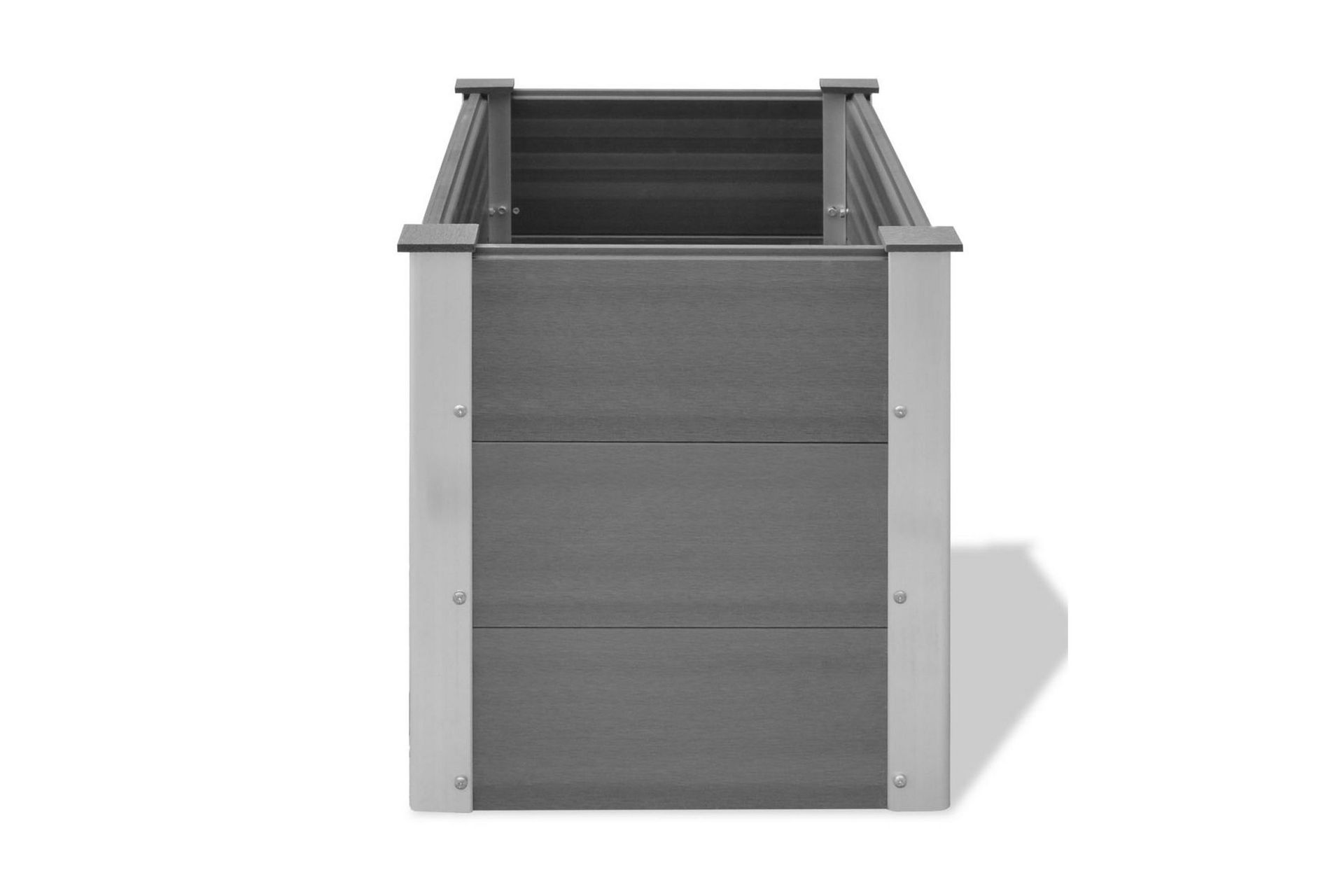 Puutarhan korotettu kukkalaatikko WPC 100x50x54 cm Harmaa - Harmaa - Puutarhakalusteet - Tarvikkeet ulos - Muut puutarhatarvikkeet - Ruukut ulkokäyttöön