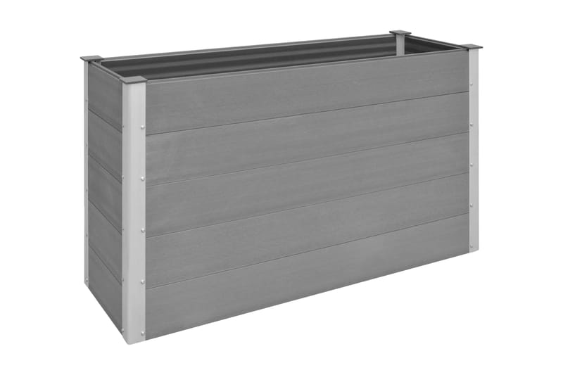 Puutarhan korotettu kukkalaatikko WPC 150x50x91 cm harmaa - Harmaa - Puutarhakalusteet - Tarvikkeet ulos - Muut puutarhatarvikkeet - Ruukut ulkokäyttöön