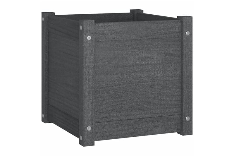 Puutarhan kukkalaatikko harmaa 40x40x40 cm täysi mänty - Harmaa - Puutarhakalusteet - Tarvikkeet ulos - Muut puutarhatarvikkeet - Ruukut ulkokäyttöön