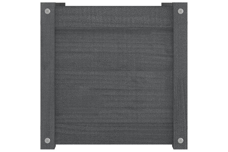 Puutarhan kukkalaatikko harmaa 40x40x40 cm täysi mänty - Harmaa - Puutarhakalusteet - Tarvikkeet ulos - Muut puutarhatarvikkeet - Ruukut ulkokäyttöön