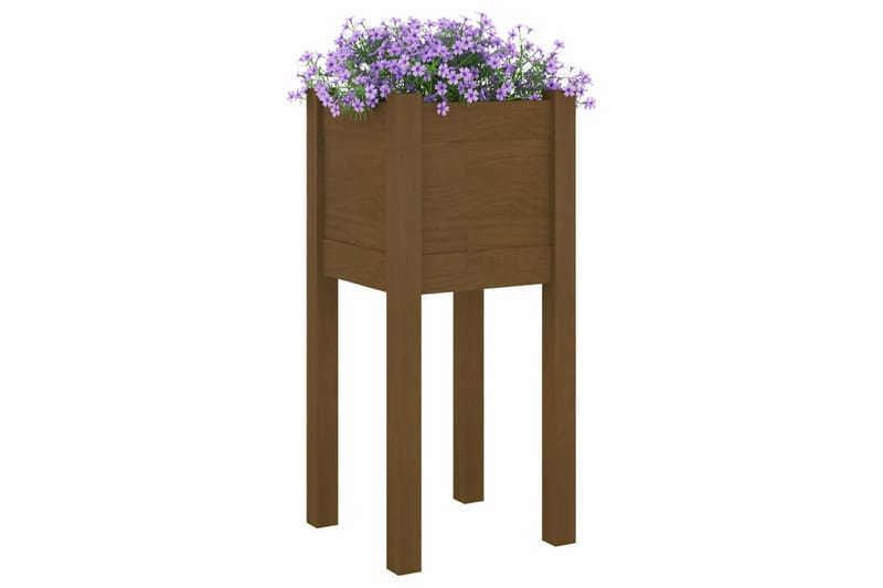 Puutarhan kukkalaatikko hunajanruskea 31x31x70 cm täysi mänt - Ruskea - Puutarhakalusteet - Tarvikkeet ulos - Muut puutarhatarvikkeet - Ruukut ulkokäyttöön