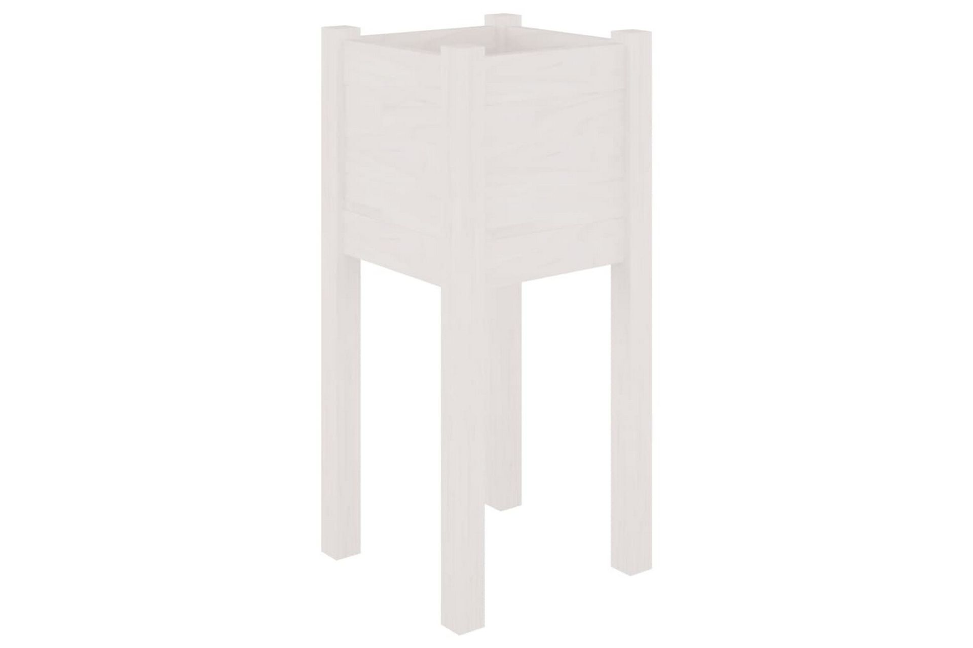 Puutarhan kukkalaatikko valkoinen 31x31x70 cm täysi mänty - Valkoinen - Puutarhakalusteet - Tarvikkeet ulos - Muut puutarhatarvikkeet - Ruukut ulkokäyttöön