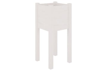 Puutarhan kukkalaatikko valkoinen 31x31x70 cm täysi mänty - Valkoinen - Puutarhakalusteet - Tarvikkeet ulos - Muut puutarhatarvikkeet - Ruukut ulkokäyttöön