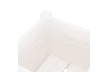 Puutarhan kukkalaatikko valkoinen 31x31x70 cm täysi mänty - Valkoinen - Puutarhakalusteet - Tarvikkeet ulos - Muut puutarhatarvikkeet - Ruukut ulkokäyttöön