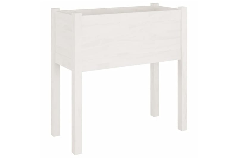 Puutarhan kukkalaatikko valkoinen 70x31x70cm täysi mänty - Valkoinen - Puutarhakalusteet - Tarvikkeet ulos - Muut puutarhatarvikkeet - Ruukut ulkokäyttöön