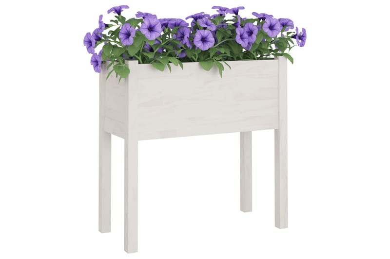 Puutarhan kukkalaatikko valkoinen 70x31x70cm täysi mänty - Valkoinen - Puutarhakalusteet - Tarvikkeet ulos - Muut puutarhatarvikkeet - Ruukut ulkokäyttöön