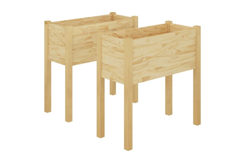 Puutarhan kukkalaatikot 2 kpl 70x31x70 cm täysi mänty - Ruskea - Puutarhakalusteet - Tarvikkeet ulos - Muut puutarhatarvikkeet - Ruukut ulkokäyttöön