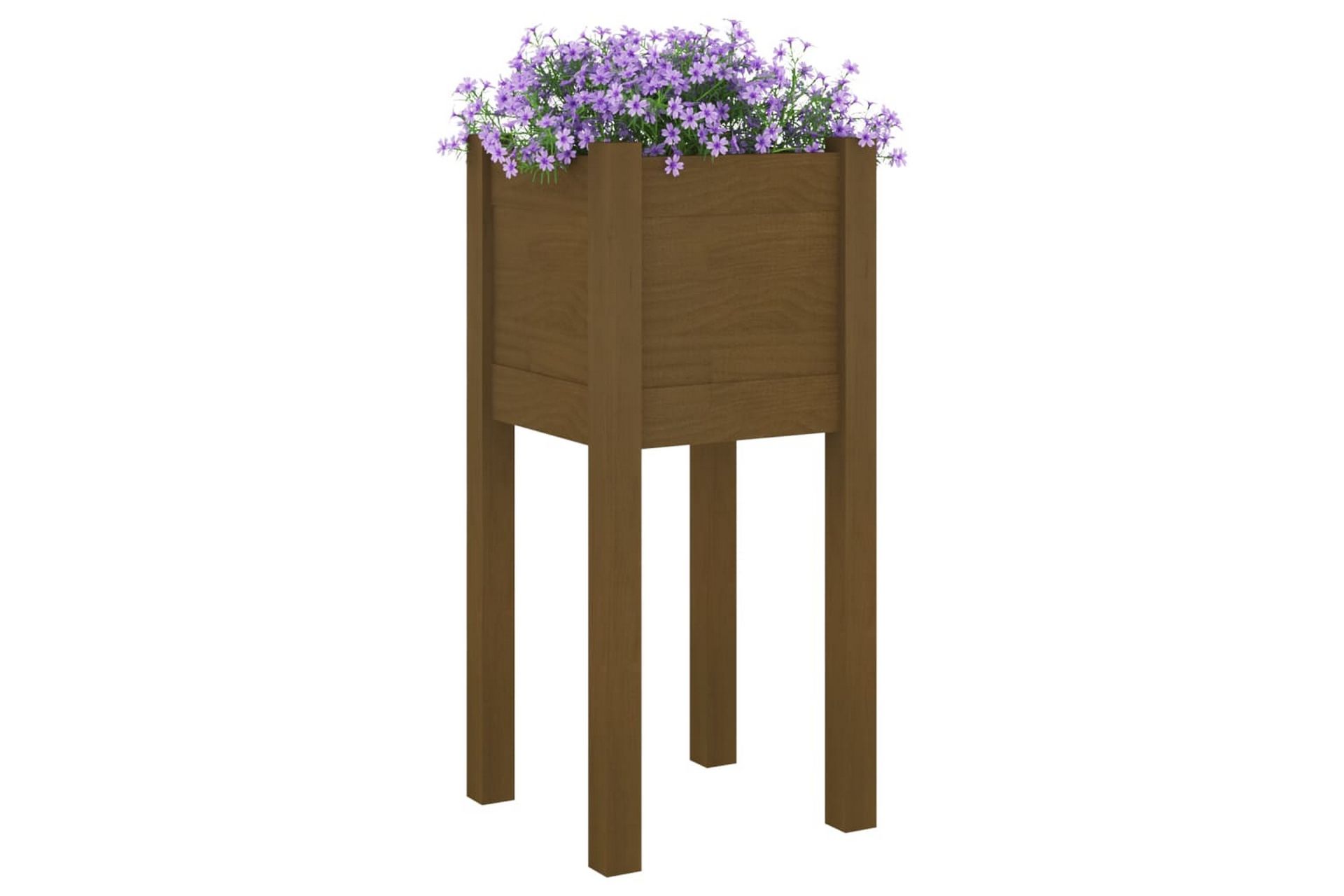 Puutarhan kukkalaatikot 2 kpl hunajanruskea 31x31x70 cm mänt - Ruskea - Puutarhakalusteet - Tarvikkeet ulos - Muut puutarhatarvikkeet - Ruukut ulkokäyttöön