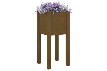 Puutarhan kukkalaatikot 2 kpl hunajanruskea 31x31x70 cm mänt - Ruskea - Puutarhakalusteet - Tarvikkeet ulos - Muut puutarhatarvikkeet - Ruukut ulkokäyttöön