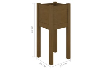 Puutarhan kukkalaatikot 2 kpl hunajanruskea 31x31x70 cm mänt - Ruskea - Puutarhakalusteet - Tarvikkeet ulos - Muut puutarhatarvikkeet - Ruukut ulkokäyttöön