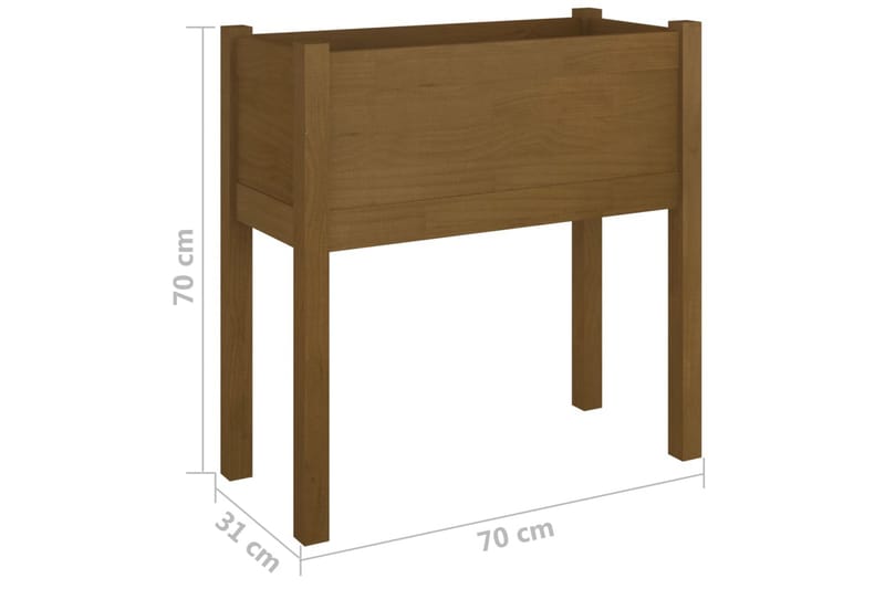 Puutarhan kukkalaatikot 2 kpl hunajanruskea 70x31x70 cm mänt - Ruskea - Puutarhakalusteet - Tarvikkeet ulos - Muut puutarhatarvikkeet - Ruukut ulkokäyttöön